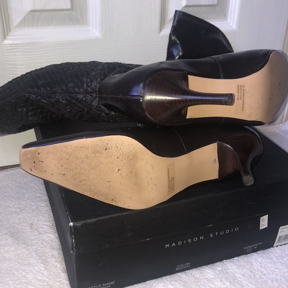 Madison Studio Marsha Brown Boots Size 8.5 - Picture 10 of 12